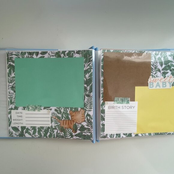 8x8 Baby Boy Premade Scrapbook, Baby Shower Gift, Christmas Gift for New Mom - Picture 8 of 15